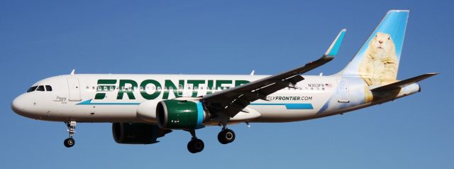 Airbus A320 (N303FR) - Landing on 35L.