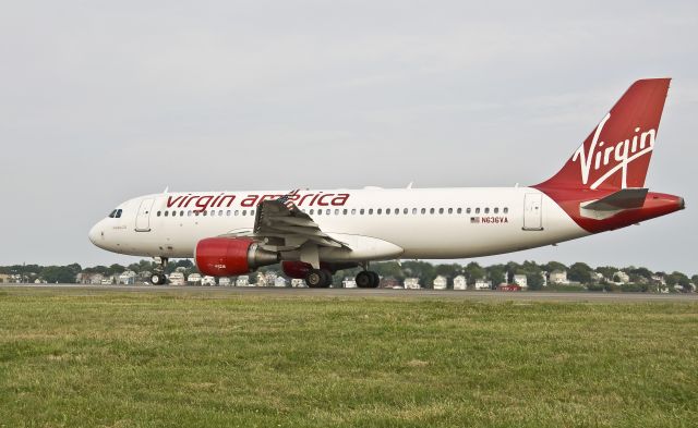 Airbus A320 (N636VA) - VIRGIN AMERICA @ KBOS LOGAN 