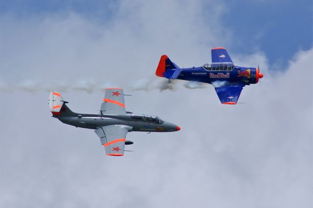 — — - North American AT-6D Texan and  Aero L-29 Delfin at  ILA 2010 Berlin Air Show Germany  11.June 2010