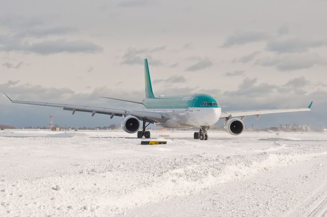 Airbus A330-300 (EI-EAV) - Ronan - @ KBOS Logan Airport the day after a major snow storm on FlightAware.Com !