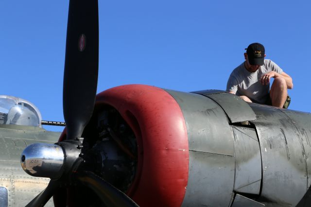 Consolidated B-24 Liberator (N224J) - Collings Foundation "Wings of Freedom Tour," 9 Apr 16, at Marana Regional Airport, AZ.  B-24J, Witchcraft, NX224J.