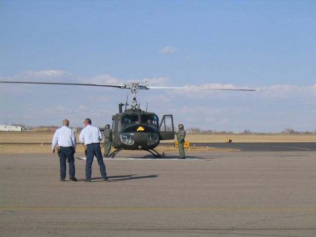 Bell UH-1V Iroquois (N565TX) - Stopped by KGXY on its final trip before going to the Smithsonian Museum.