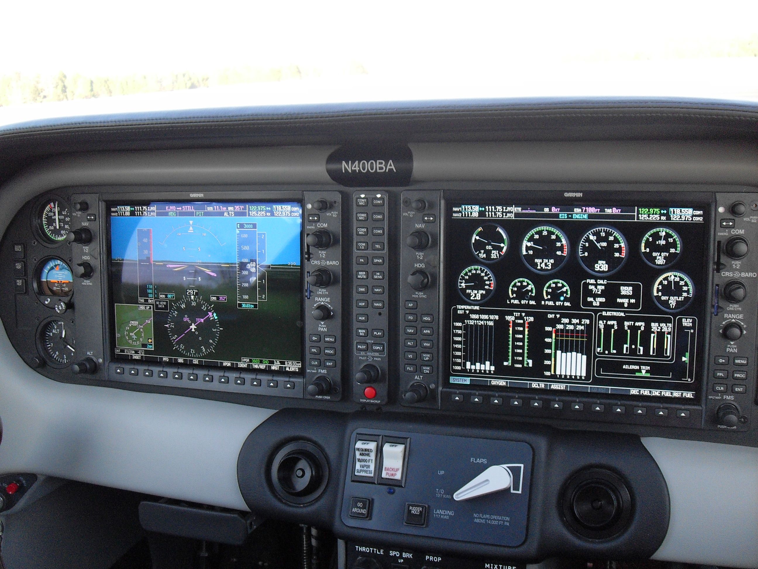 Cessna 400 (N400BA) - Extremely clean cockpit with no surprises on the engine system page