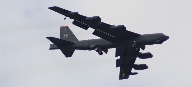 Boeing B-52 Stratofortress — - A Boeing B52 Stratofortress flying over Cotswold Kemble Airport.br /br /Location: Cotswold Kemble Airport.br /Date: 31.08.22 (dd/mm/yy).