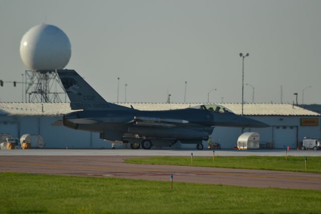 Lockheed F-16 Fighting Falcon — - 114 FW F-16 of the Fighting LOBO's launching on a early sortie from KFSD - 6-9-2012