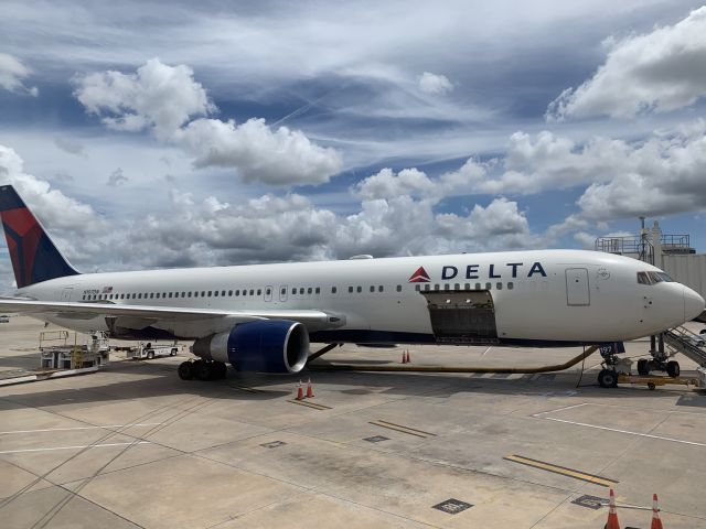 N197DN — - Just landed and arrived at our gate to be greeted by this beauty.