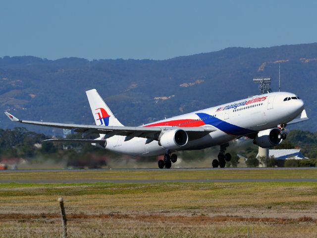 Airbus A330-300 (9M-MTA) - Lift off on runway 23 for flight home to Kuala Lumpur. Thursday 12th April 2012.