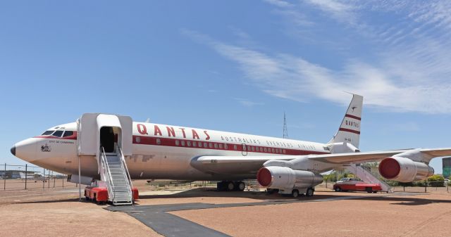 Boeing 707-100 (VH-XBA) - QANTAS first B707. On display at QANTAS Museum Longreach.