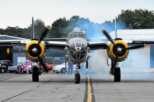 North American TB-25 Mitchell (NL1042B) - 09-04-21. Firing #1!