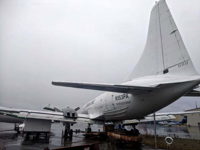 CONVAIR CV-340 Convairliner (N153PA) - Desert Air apron, Anchorage International Airport