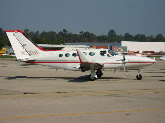 Cessna 421 (N26HE) - Towed at Fullerton