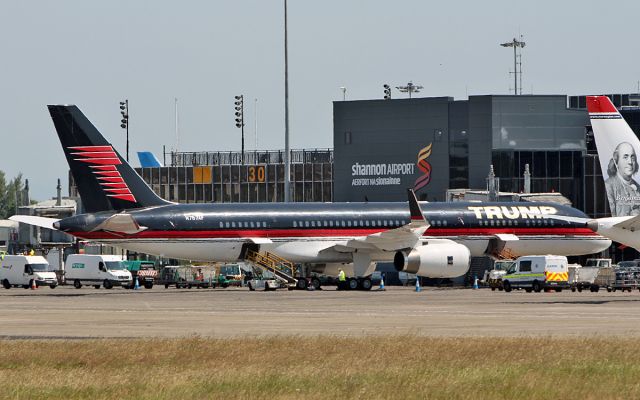 Boeing 757-200 (N757AF) -  trump b757-2j4er n757af ready to dep shannon with eric trump after spending a few days playing golf 2/7/18.