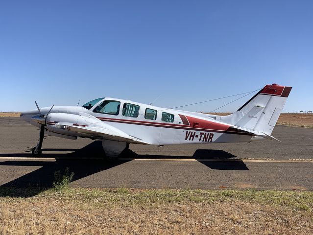 Beechcraft Baron (58) (VH-TNR) - VH-TNR seen here parked at Boulia Airport on 09 June 2021