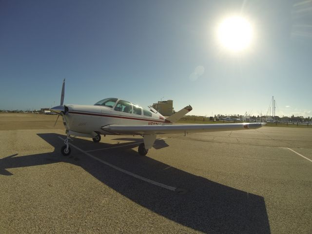 Beechcraft 35 Bonanza (N5874J) - i took this photo after landing at mustang beach KRAS. Flew in from David Wayne Hooks