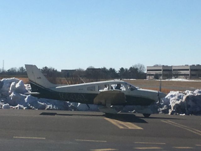 Piper Cherokee (N4414X) - N4414X (P28A) departing Wings Field (KLOM)br /Photo Date: March 7, 2021