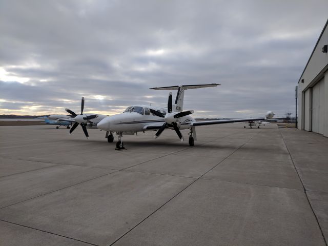 Piper Cheyenne 400 (N37KW) - Purdue Aviation ramp at LAF, 2019.02.16