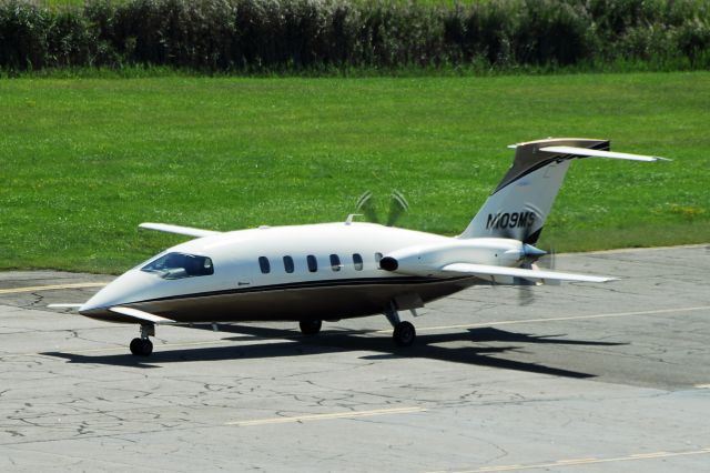 Piaggio P.180 Avanti (N109MS) - This picture was taken from the control tower at Bridgeport,Ct by Dan Myers, an air traffic controller and an accomplished photographer.