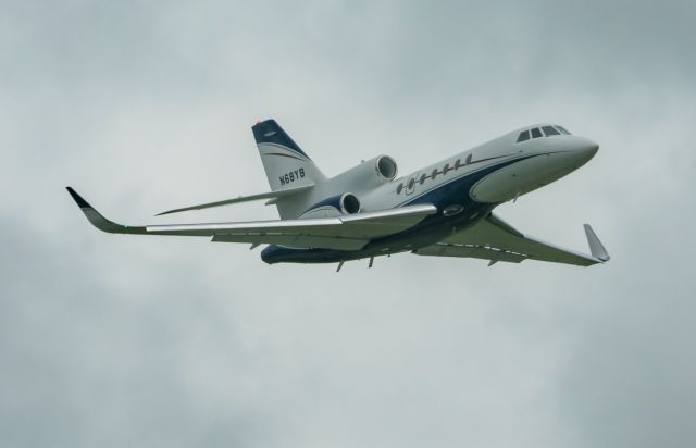 Fokker Maritime Enforcer (N68YB) - A Dassault Falcon 50 departs KEFD on an overcast morning May 25, 2021