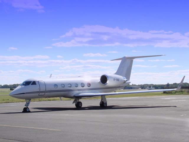 Gulfstream Aerospace Gulfstream IV (VP-BNB) - This Gulfstream IV is making a stop here at the facility in the Summer of 2007.  The Aircraft VP-BNB Tail Number is of Bermuda Registry.