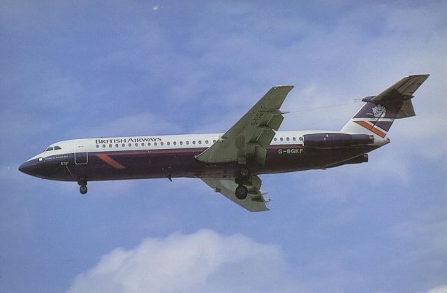 British Aerospace BAC-111 One-Eleven (G-BGKF) - SCANNED FROM POSTCARDbr /BRITISH AIRWAYS