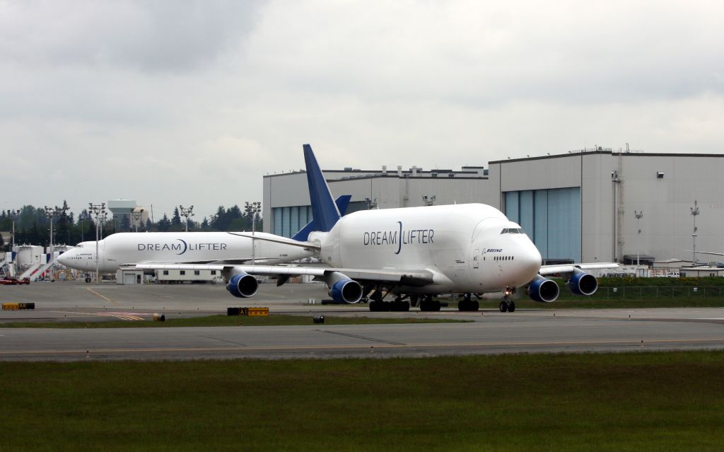 Boeing Dreamlifter (N249BA) - Boeing Dreamlifter getting read to head to Taiwan to pick up some 787 parts.