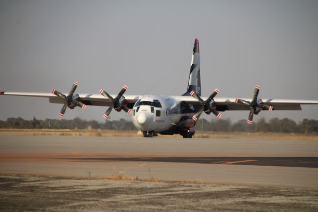 Lockheed C-130 Hercules (N132CG) - BMBR132 arriving at Busselton after repairs