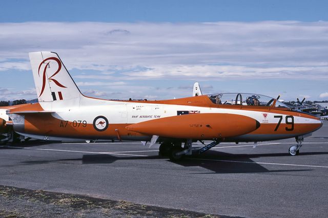 A7079 — - AUSTRALIA - AIR FORCE - COMMONWEALTH CA-30 (MB-326H) - REG A7-079 (CN CA30-79) - MANGALORE VICTORIA AUSTRALIA - YMNG 22/4/1984