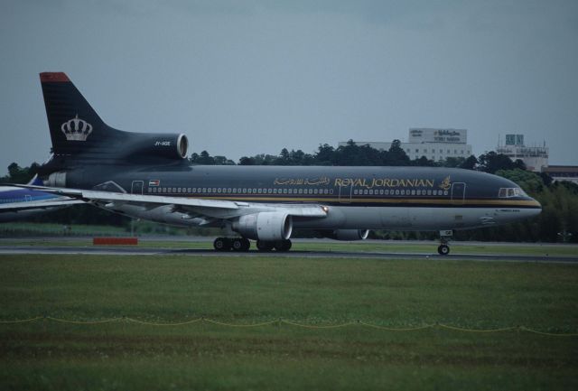 Lockheed L-1011 TriStar (JY-OGE) - Departure at Narita Intl Airport Rwy16R on 1995/05/28