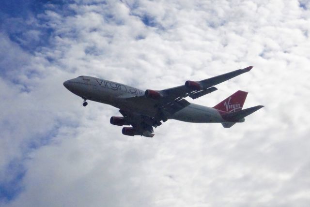 Boeing 747-400 (G-VXLG) - Virgin Atlantic VIR29N on final approach to Barbados arriving from London Gatwick