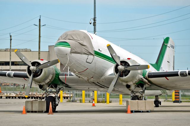 Douglas DC-3 (C-GRSB) - On display at Canadian Warplanes Heritage Museum, Hamilton, Ontario, Canada.