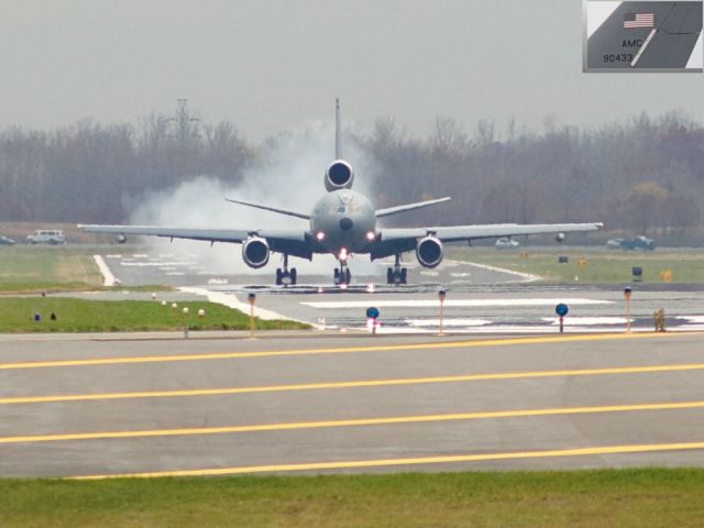 AMC90433 — - Air Force Refueling plane - Albany NY airport - Nov 10, 2015br /Plane was doing touch-n-go . Taken just after touch down and br /just before becoming airborne.. 