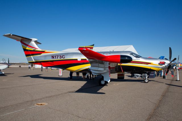 Pilatus PC-12 (N173C) - Cutter Flight 173 on display at the Buckeye Air Show in February 