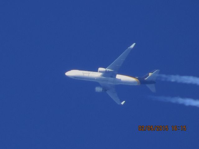 BOEING 767-300 (N312UP) - UPS flight 2872 from SDF to ABQ over Southeastern Kansas at 36,000 feet.