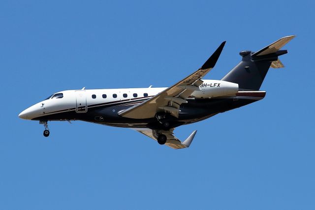 Embraer Legacy 550 (9H-LFX) - 09/07/2022: Flight from Athens (ATH) on final approach to runway 30.