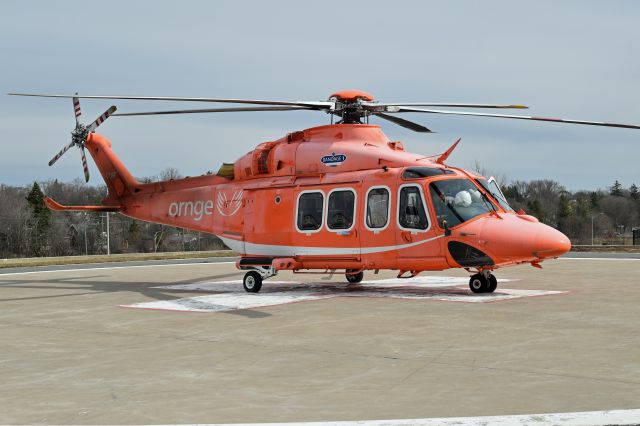 BELL-AGUSTA AB-139 (C-GYNF) - 2010 Agusta AW-139 (C-GYNF/41226) just arrived at the PRHC Helipad (CNU3) from Billy Bishop Toronto City Airport (CYTZ)