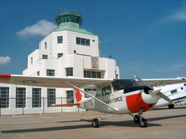 Cessna Skyhawk (N7177G) - Parked at 1940 Air Terminal Museums monthly Wings & Wheels Fly-In Open House at Hobby Airport.  Wings & Wheels occurs on the third Saturday of every month.  For more info, see 1940AirTerminal.org.