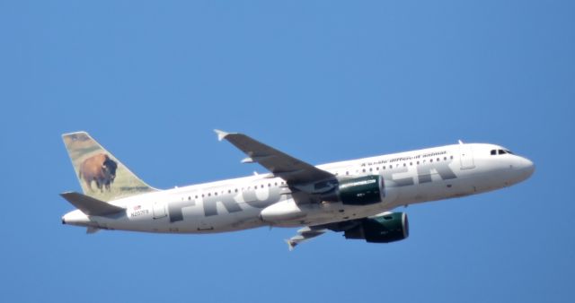 Airbus A320 (N207FR) - Frontiers Thunder the Bison minutes till landing March 2018.