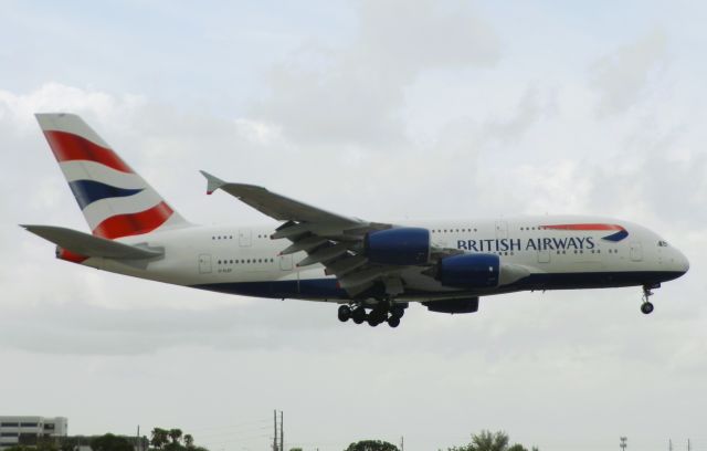 Airbus A380-800 (G-XLEF) - Arriving from London,Heathrow(LHR/EGLL) On A Hazy Friday Afternoon