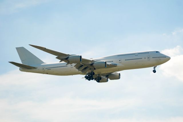 BOEING 747-8 (N895BA) - N895BA arriving to Lackland AFB RW 34br /Future Air Force One replacement.