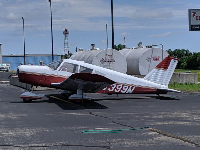 Piper Cherokee (N7399W) - Parked out of the way at Brenham Municipal Airport without a propeller on May 12, 2019.