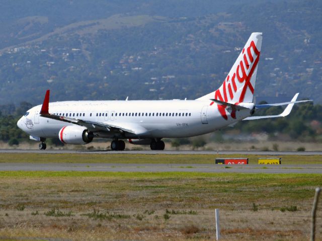 Boeing 737-800 (VH-YFK) - Rolling for take off on runway 05. Thursday 12th April 2012.