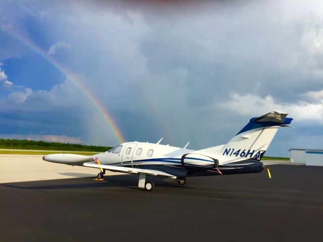 Eclipse 500 (N146HA) - Eclipse at the end of the rainbow.