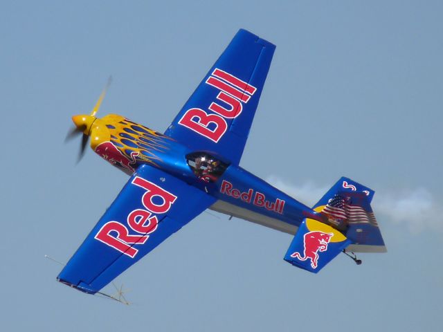 ZIVKO Edge 540 (N669RB) - Mar. 22, 2009 - Kirby Chambliss waves to the crowd during the Luke AFB air show.