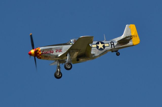 North American P-51 Mustang (N5420V) - FOX51 LLC on final at KJQF - 9/26/18