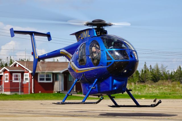 MD Helicopters MD 500 (C-FDML) - "Patrol 9" from Department of Natural Resources (Nova Scotia) lifting off the ramp.