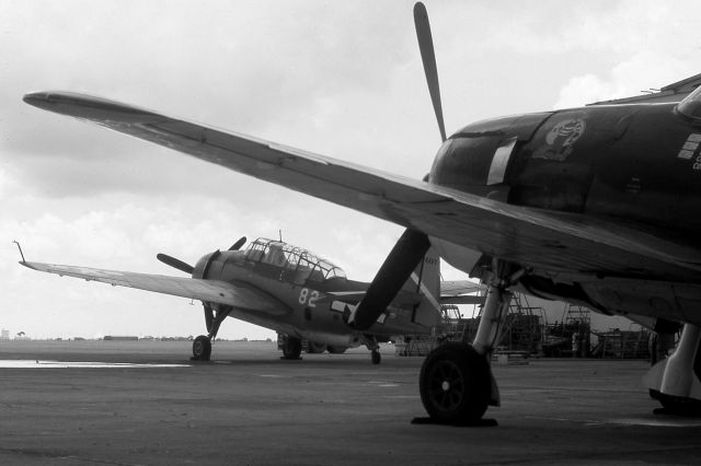 Piper PA-44 Seminole (N53503) - The CAF TBM Avenger on the flight line. This aircraft was used in the movie "Close Encounters of the Third Kind".