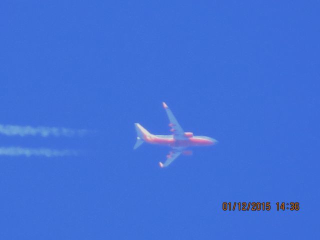 Boeing 737-700 (N925WN) - Southwest Airlines flight 159 from PHX to CLE over Southeastern Kansas at 39,000 feet.