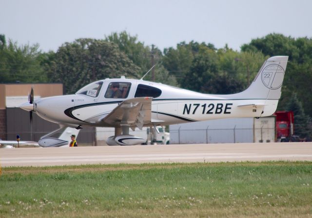 Cirrus SR-22 (N712BE) - Departing EAA Airventure/Oshkosh on 25 July 2012.