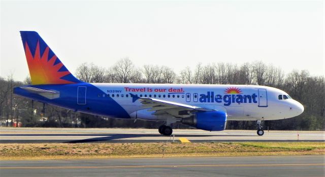 Airbus A319 (N331NV) - Taxiing for departure at BWI