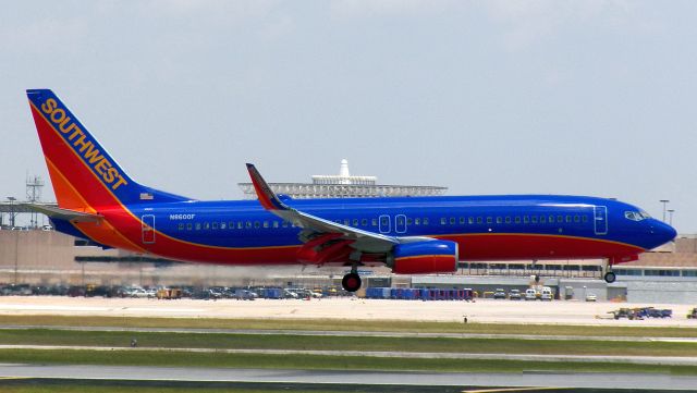 Boeing 737-800 (N8600F) - New service to HOU on SWA. Perhaps the first -800 to HOU?